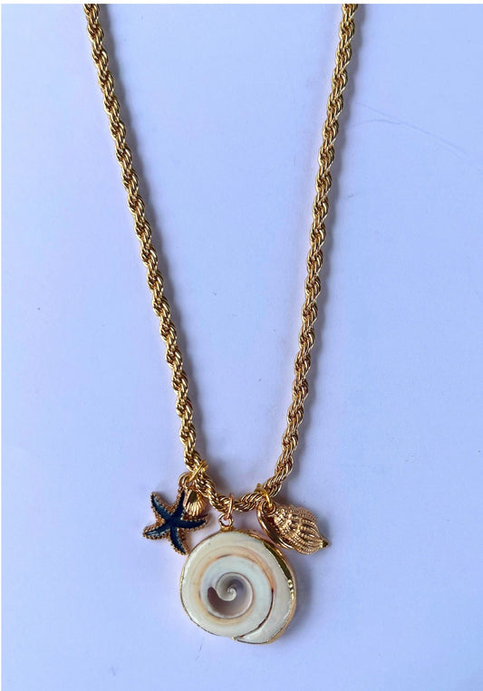 Fancy Shell Charm Necklace