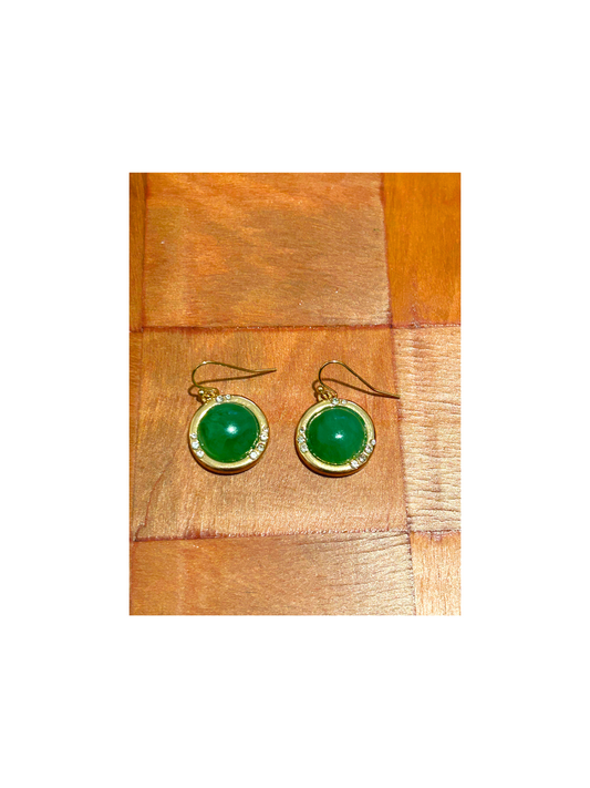Gold + Jade Earrings